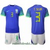 Brasil Thiago Silva 3 Borte VM 2022 - Barn Draktsett